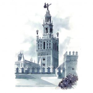 Giralda Sevilla acuarela