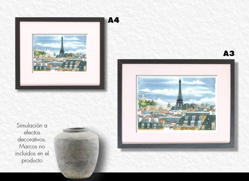 Paris acuarela aquarelle