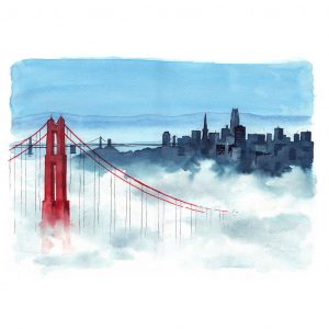 San Francisco acuarela
