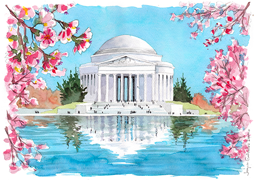Washington DC acuarela watercolor