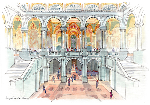 Washington DC acuarela watercolor