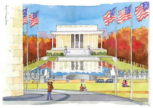 Washington DC acuarela watercolor